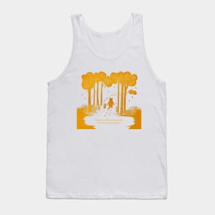 "Nothing is impossible" Winnie the Pooh and Piglet linocut with quote Tank Top